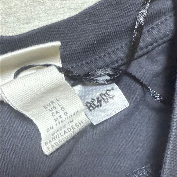 H&M Black AC/DC Tee Size L - Picture 3 of 9